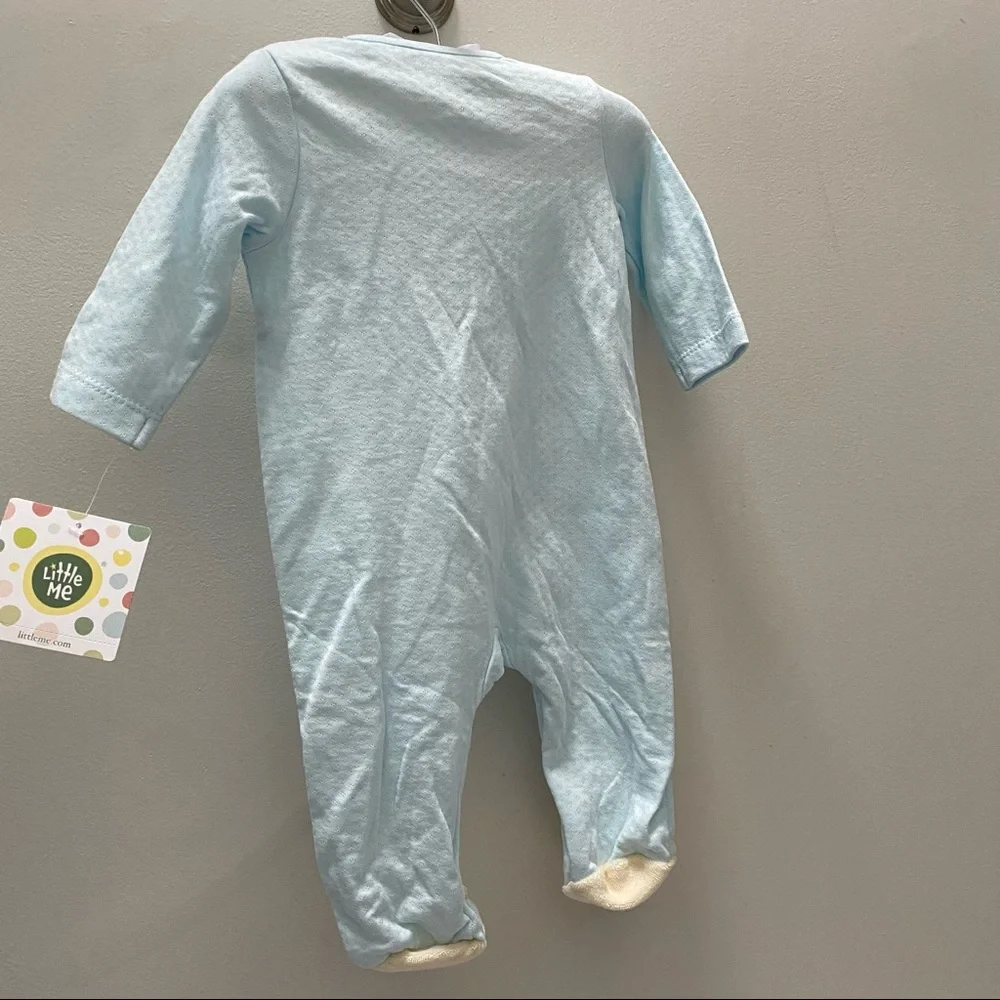 Little Me Newborn Cute Bear Footie in Blue Size 3M New.